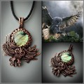 Labradorite owl necklace